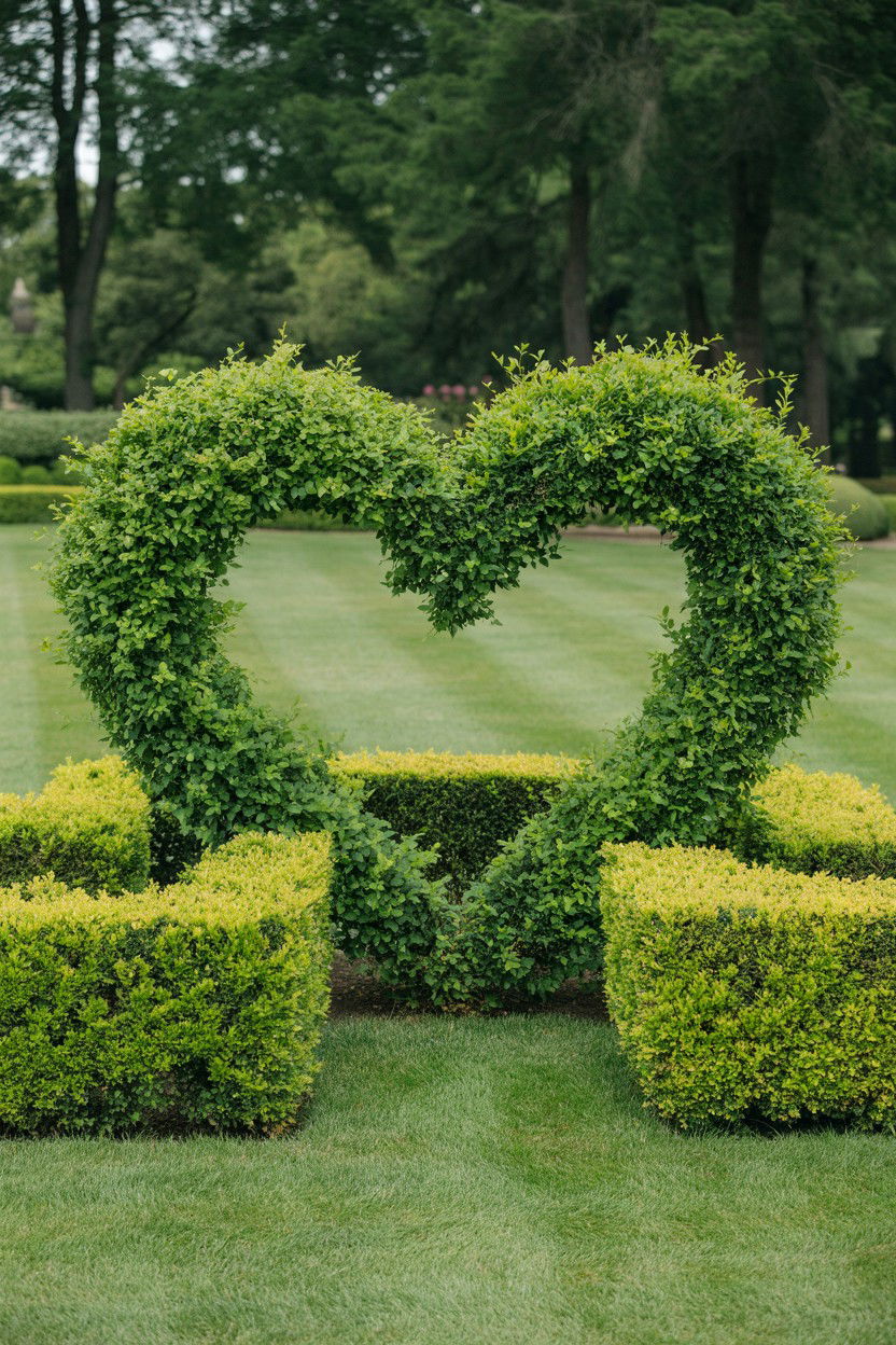 Heart Shaped Hedge - 25 Valentine's Day Garden Ideas