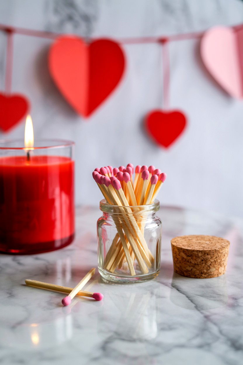 Heart Shaped Matches - 25 Valentine's Day Party Favor Ideas