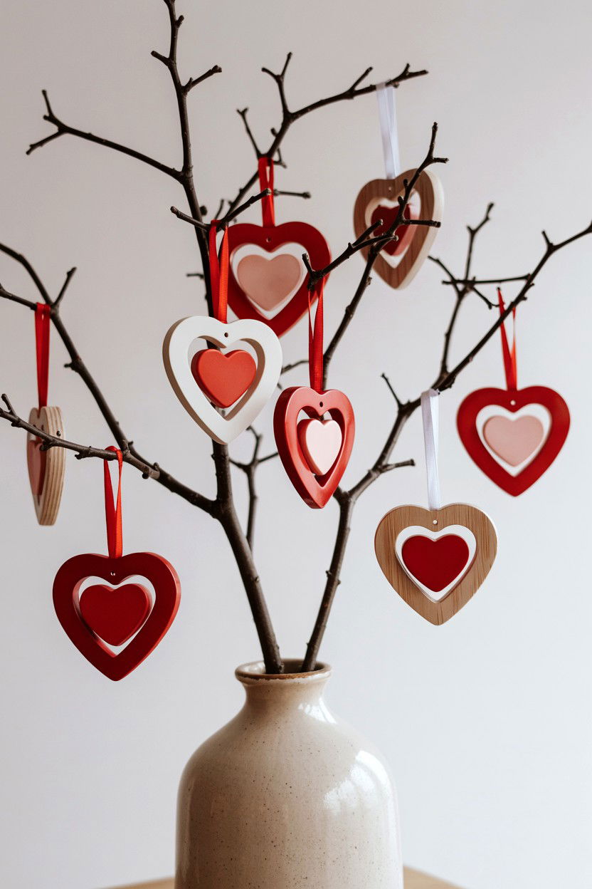 Heart Shaped Ornaments - 25 Valentine's Day Home Decor Ideas