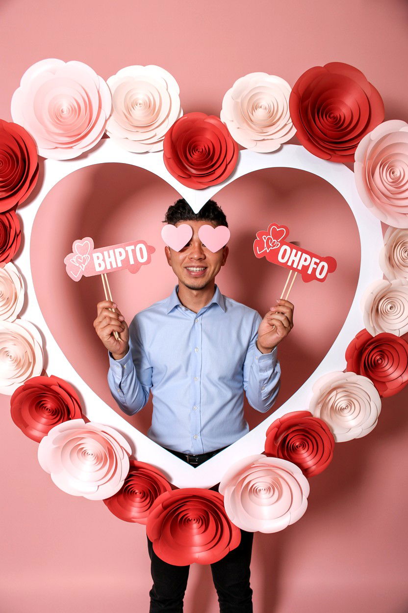 Heart Shaped Photo Booth - 25 Valentine's Day Reception Ideas