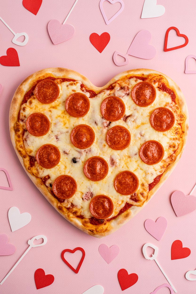 Heart Shaped Pizza - 25 Valentine's Day Karaoke Party Ideas