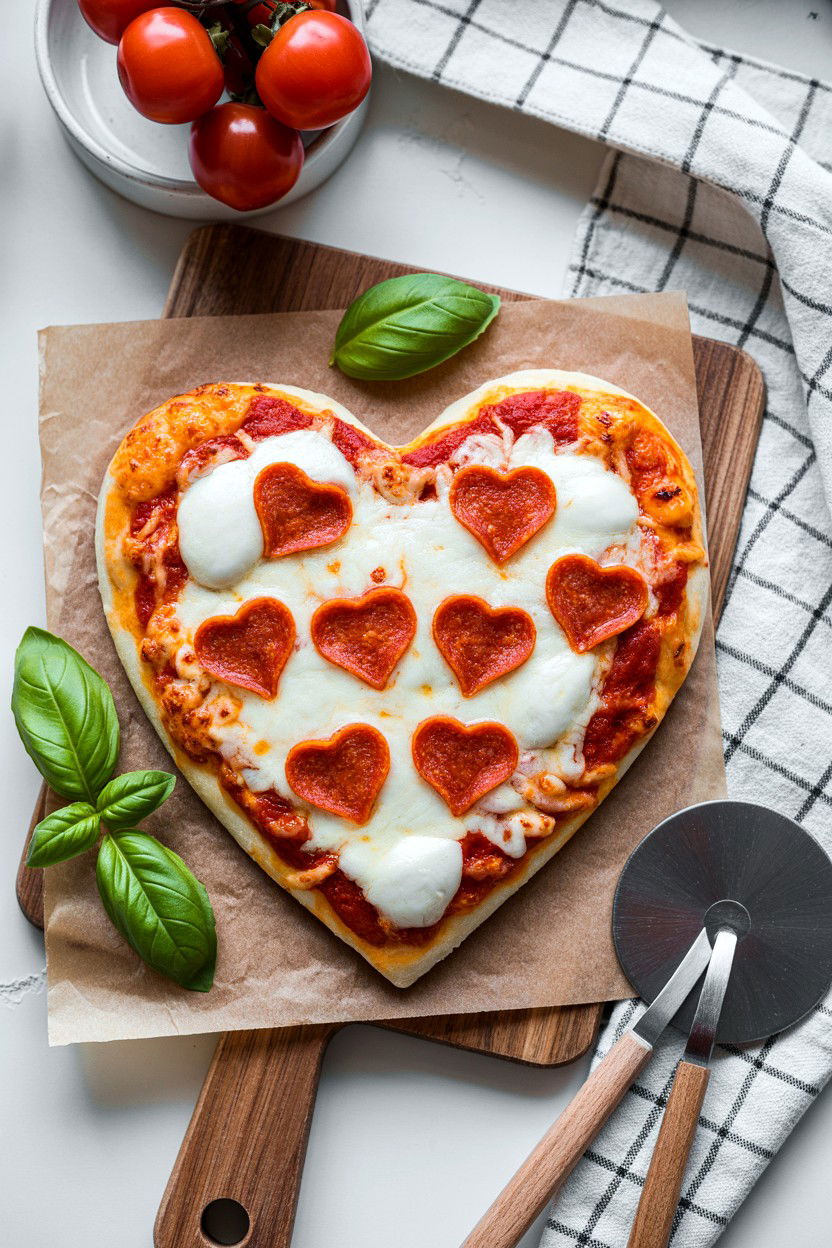 Heart Shaped Pizza - 25 Valentine's Day Bachelorette Party Ideas