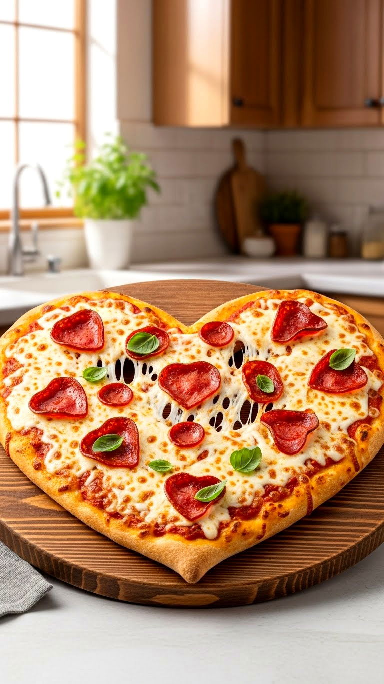 Heart Shaped Pizza - 25 valentine's day drawings