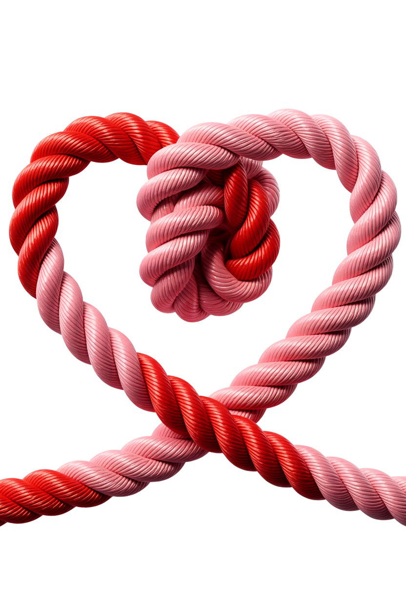 Heart Shaped Rope Knot - 25 Valentine's Day Pet Toy Ideas