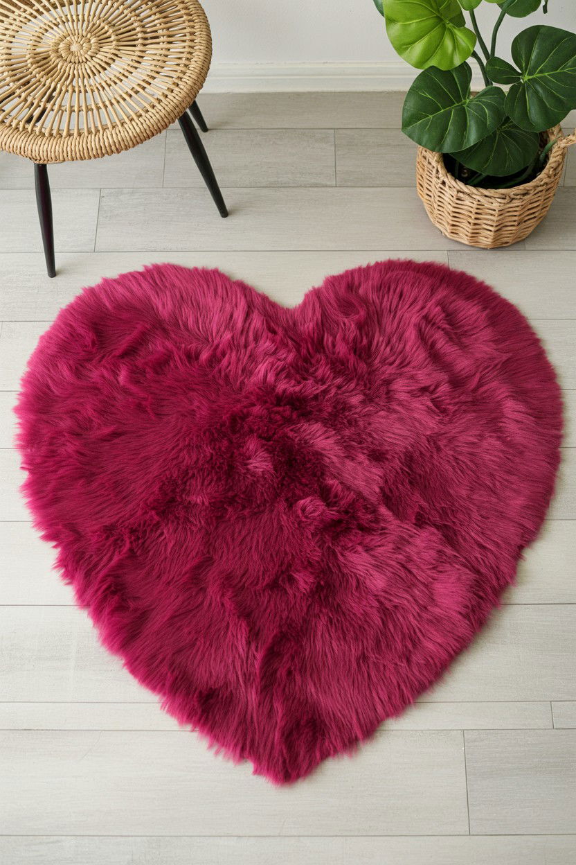Heart Shaped Rug - 25 Valentine's Day Pet Photoshoot Ideas