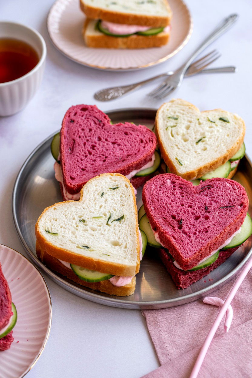 Heart Shaped Sandwiches - 25 Valentine's Day Tea Party Ideas
