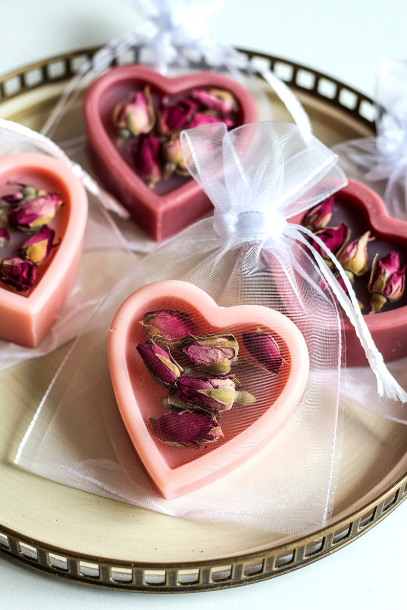 Heart Shaped Soap - 25 Valentine's Day Party Favor Ideas