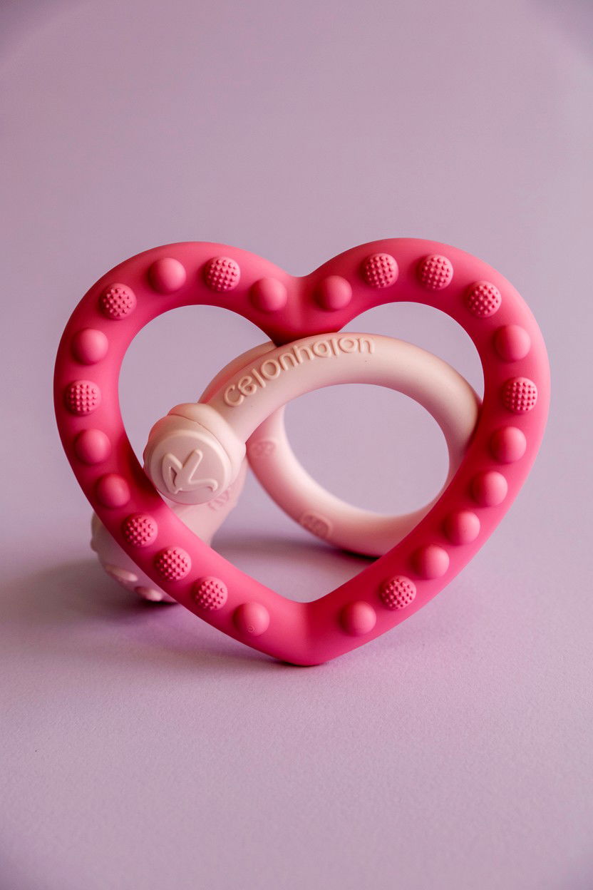 Heart Shaped Teething Toy - 25 Valentine's Day Pet Toy Ideas