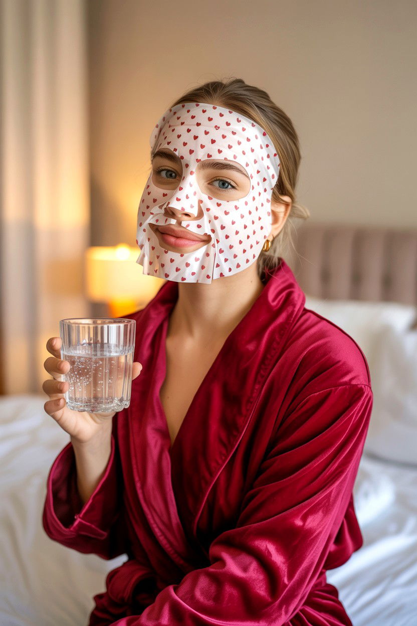 Heart Sheet Mask - 25 Valentine's Day Face Mask Ideas