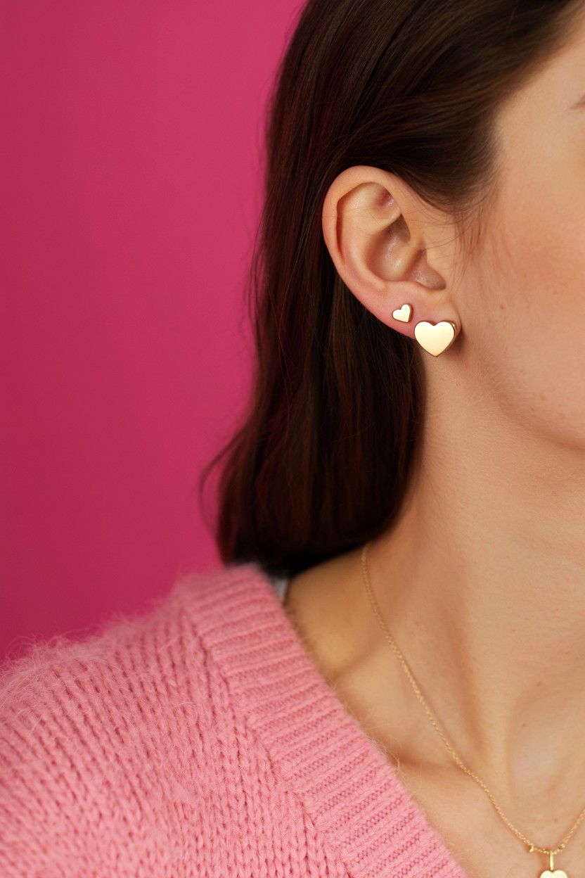 Heart Stud Earrings - 25 Valentine's Day Accessory Ideas