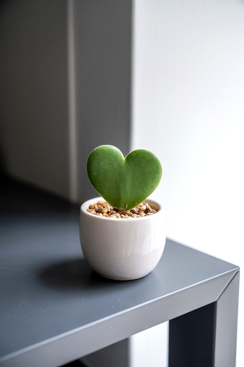 Heart Succulent - 25 Valentine's Day Desk Surprise Ideas