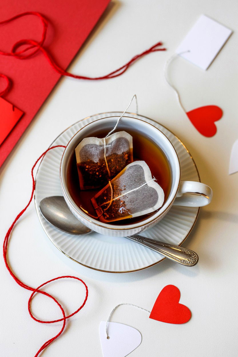 Heart Tea Bags - 25 Valentine's Day Tea Ideas