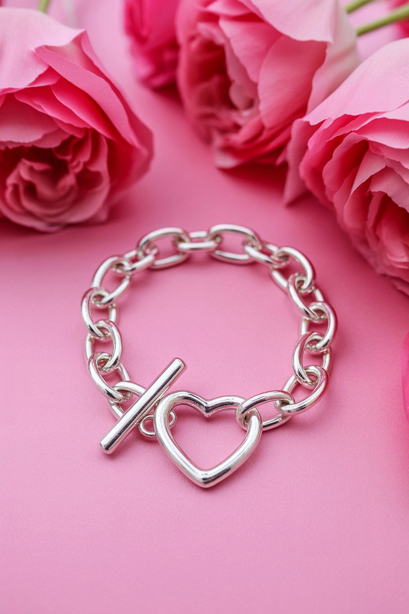 Heart Toggle Bracelet - 25 Valentine's Day Bracelet Ideas