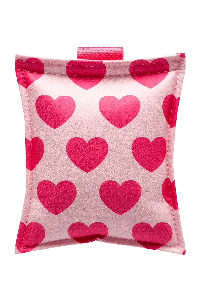 Heart pattern catnip bag - 25 Valentine's Day Cat Toy Ideas