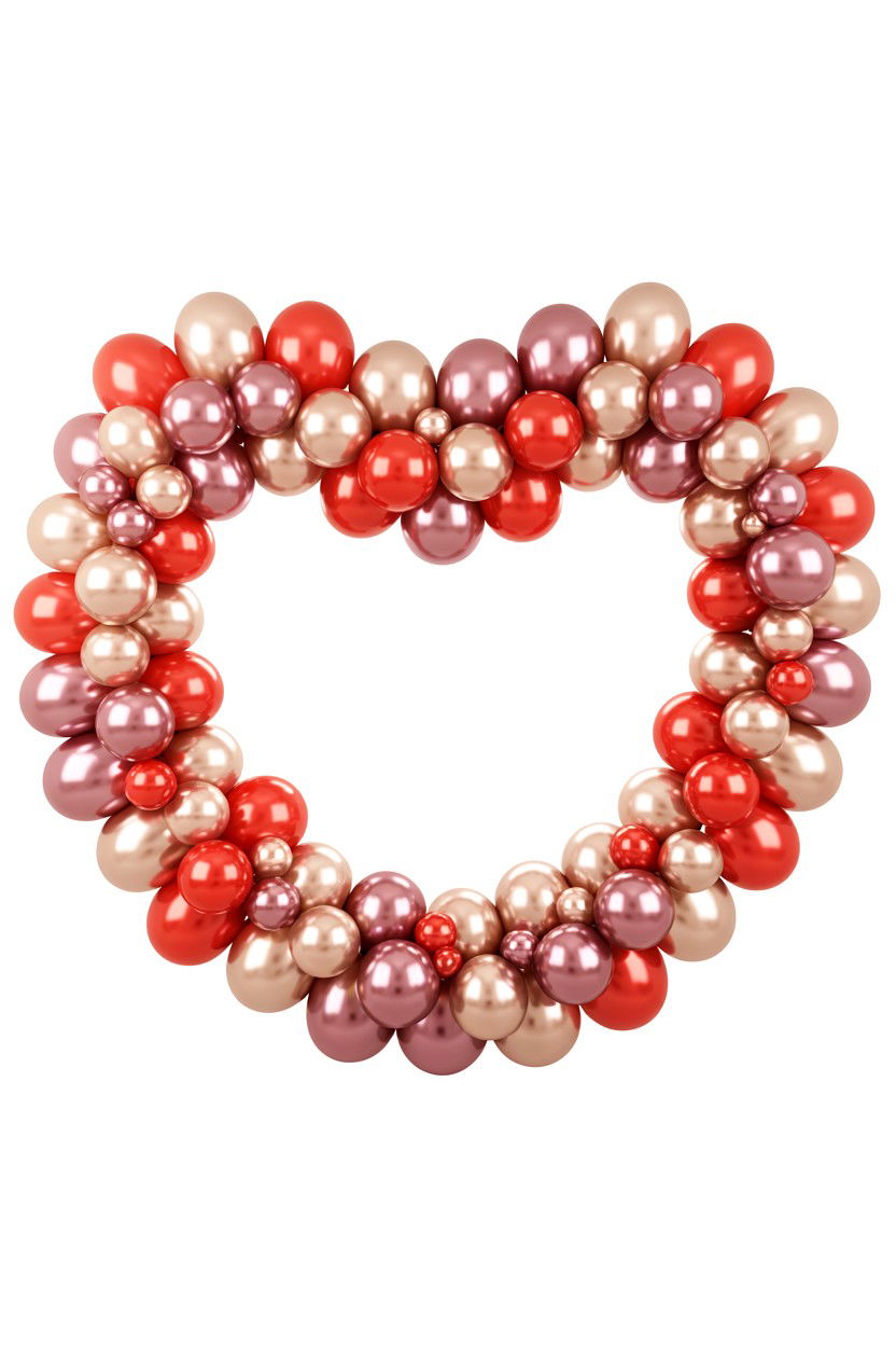 Heart shaped balloon arch - 25 Valentine's Day Bridal Shower Ideas