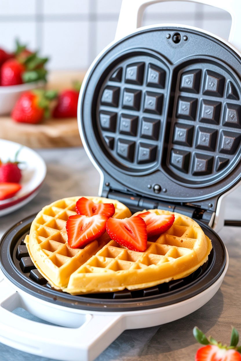 Heart shaped waffle maker - 25 Valentine's Day Gifts for Kids