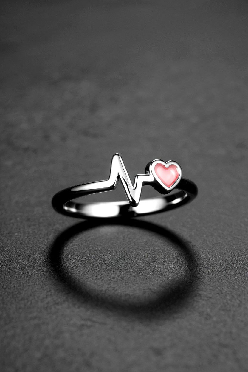Heartbeat Ring - 25 Long Distance Valentine's Day Gifts for Boyfriend
