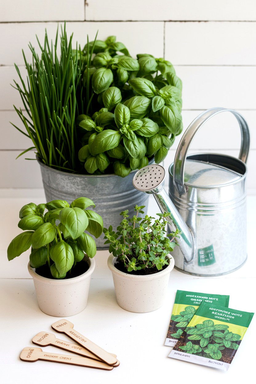Herb Garden Kit - 25 Valentine's Day At Home Gift Basket Ideas