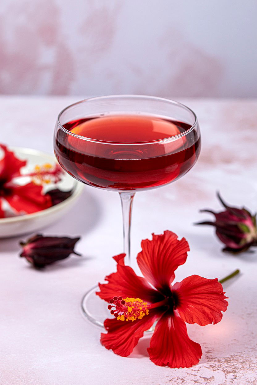 Hibiscus Champagne - 25 Valentine's Day Champagne Cocktails