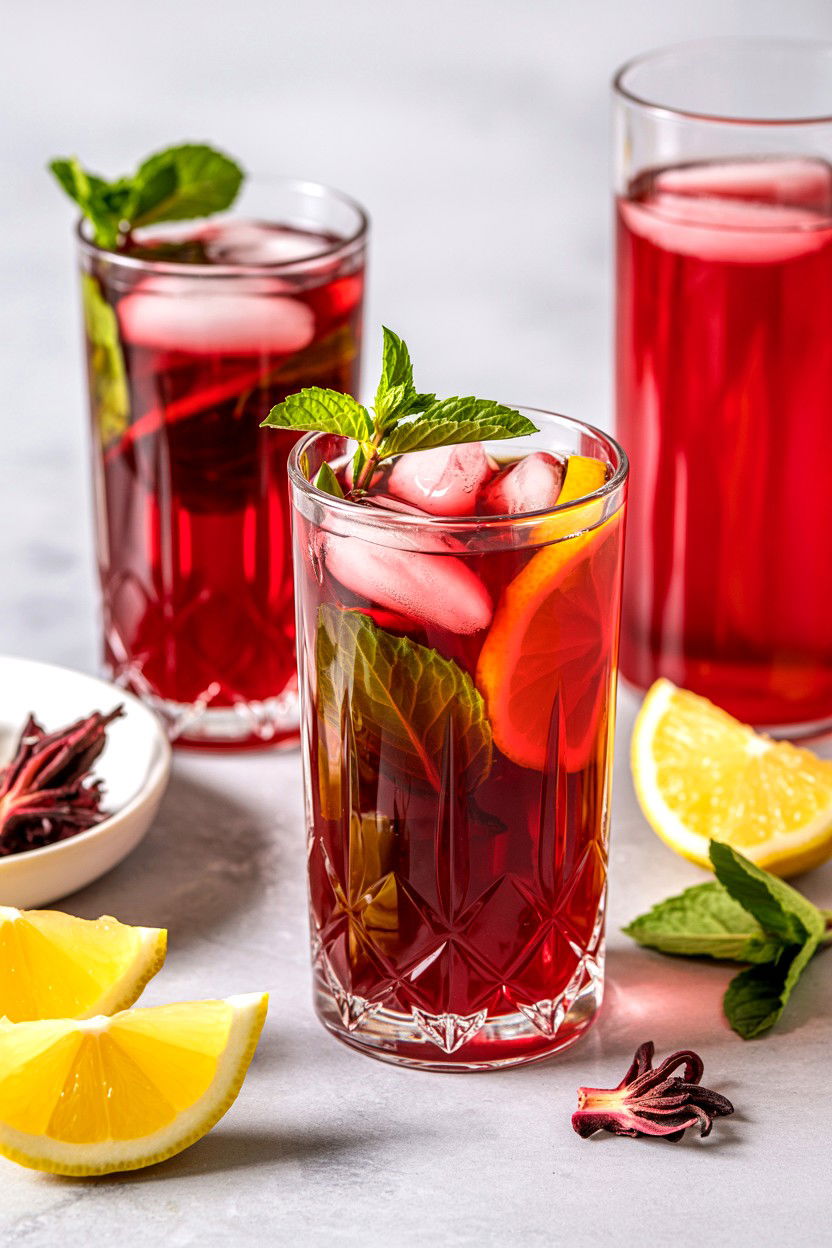 Hibiscus Iced Tea - 25 Valentine's Day Tea Ideas