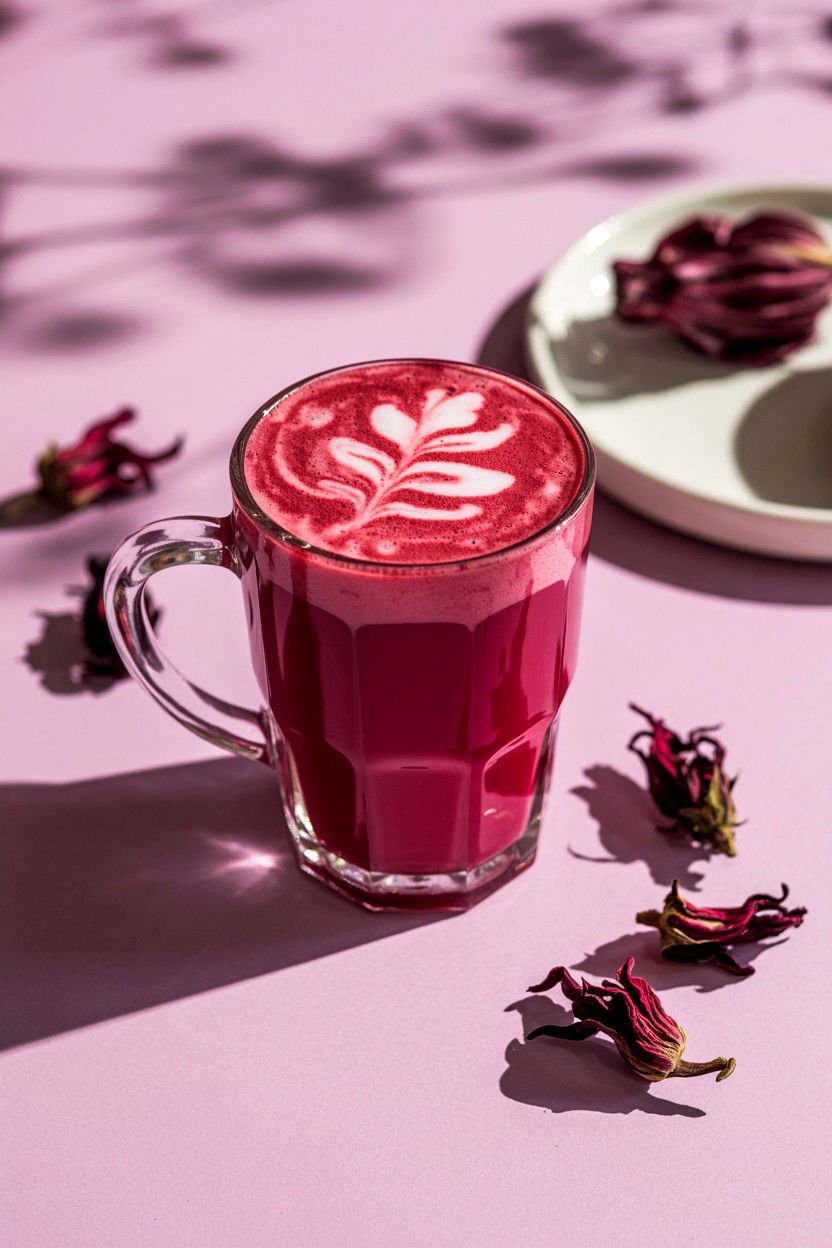 Hibiscus Latte - 25 Valentine's Day Espresso Drink Ideas