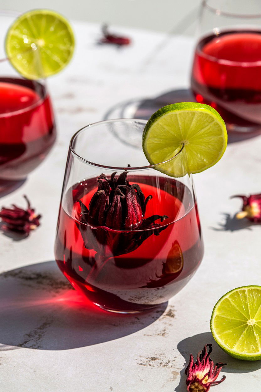 Hibiscus Mocktail - 25 Valentine's Day Mocktail Ideas