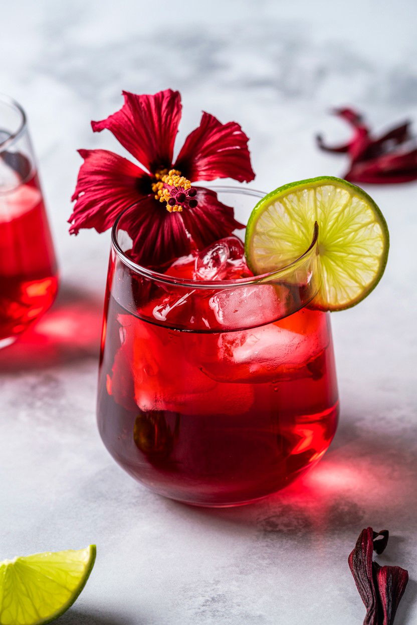 Hibiscus Rum Cooler - 25 Valentine's Day Rum Cocktails