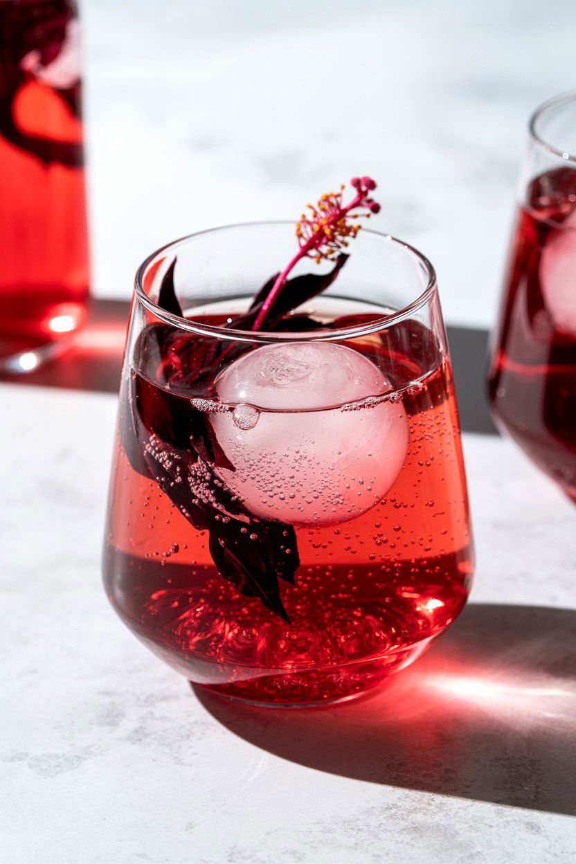 Hibiscus Tea Sparkler - 25 Valentine's Day Sparkling Drink Ideas
