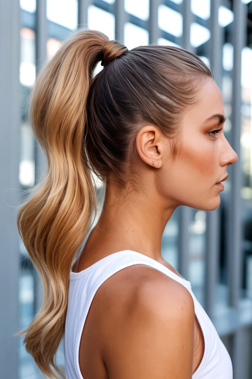 High Sleek Ponytail - 25 Valentine's Day Updo Ideas