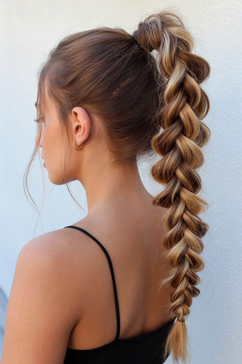 High fishtail braid - 25 Valentine's Day Fishtail Braid Ideas