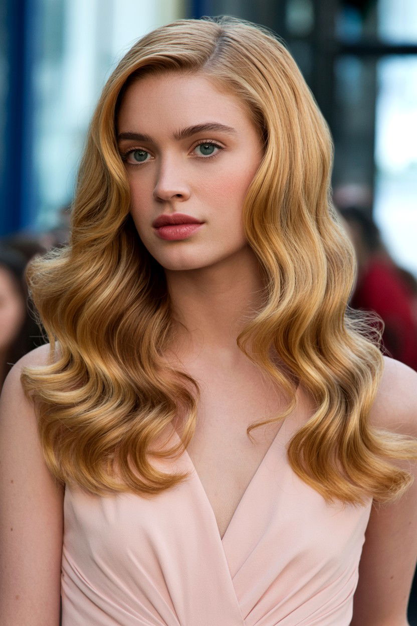 Hollywood Glamour Waves - 25 Valentine's Day Long Hair Ideas