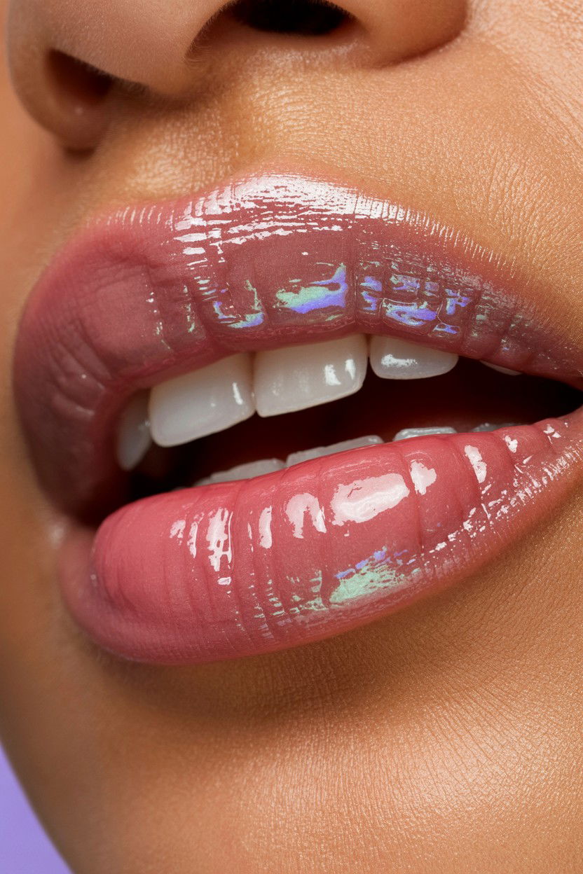 Holographic Lip Gloss - 25 Valentine's Day Lip Looks