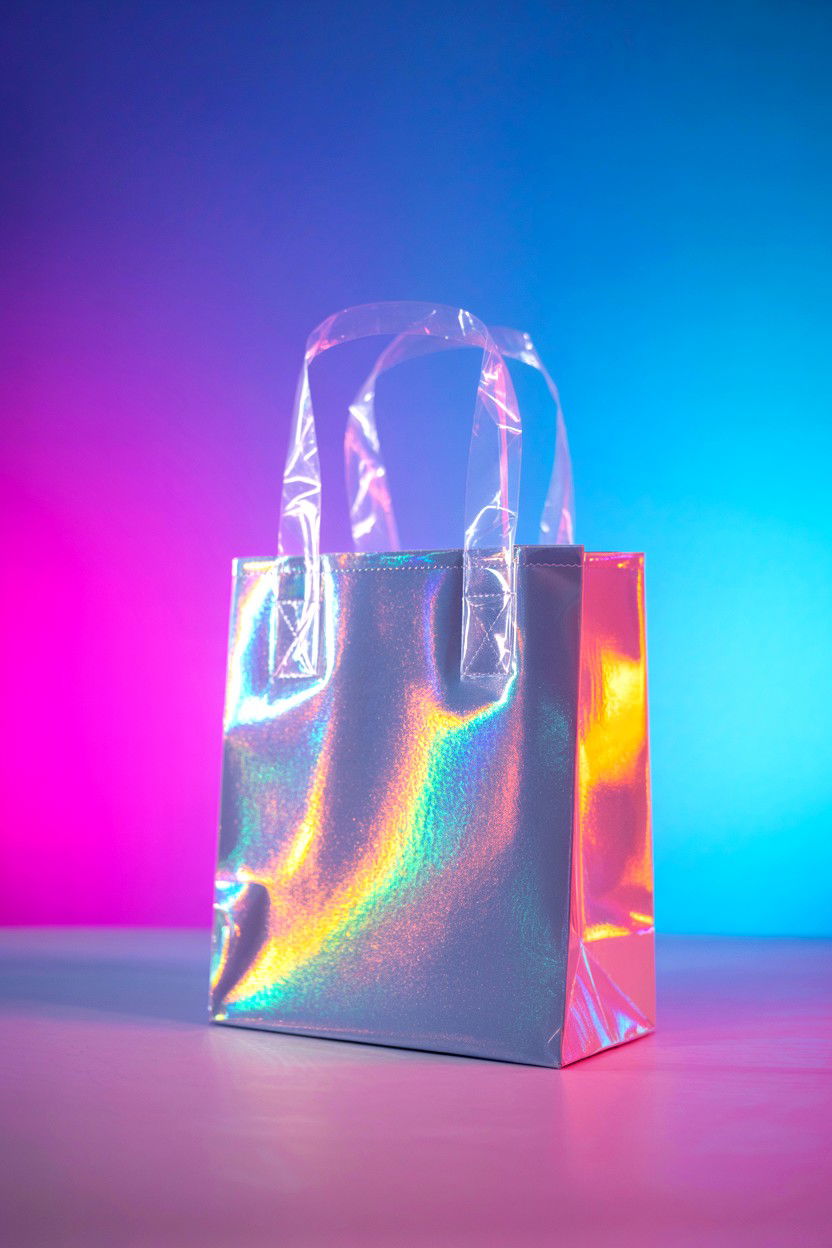 Holographic gift bag - 25 Valentine's Day Gift Bag Ideas