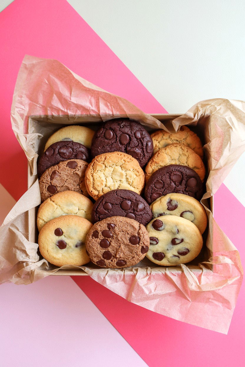Homemade Cookie Box - 25 Valentine's Day Gourmet Gift Basket Ideas