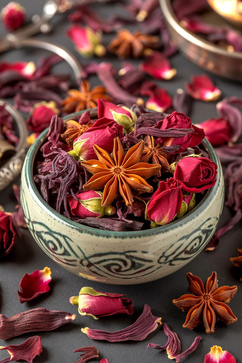 Homemade Floral Potpourri - 25 Valentine's Day Dried Flower Ideas