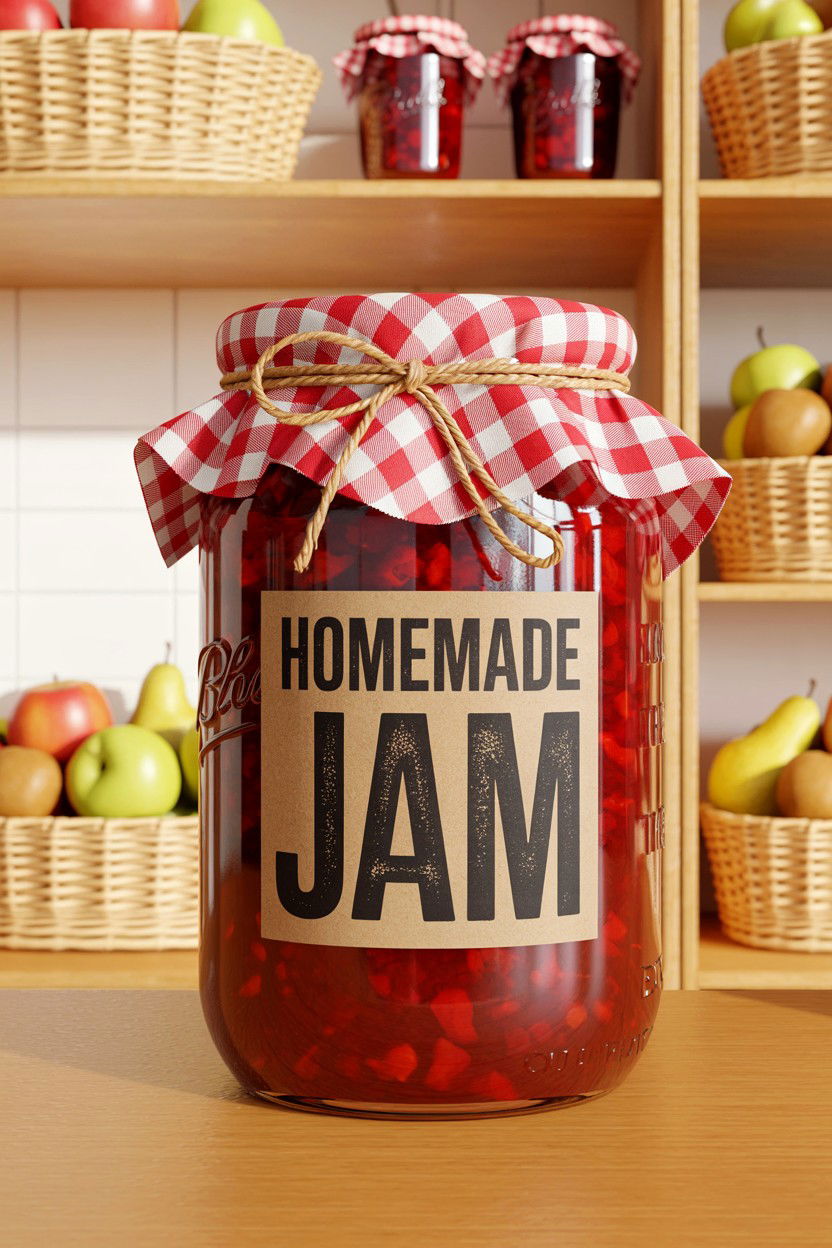 Homemade Jam Jar - 25 Cottagecore Valentine's Day Ideas