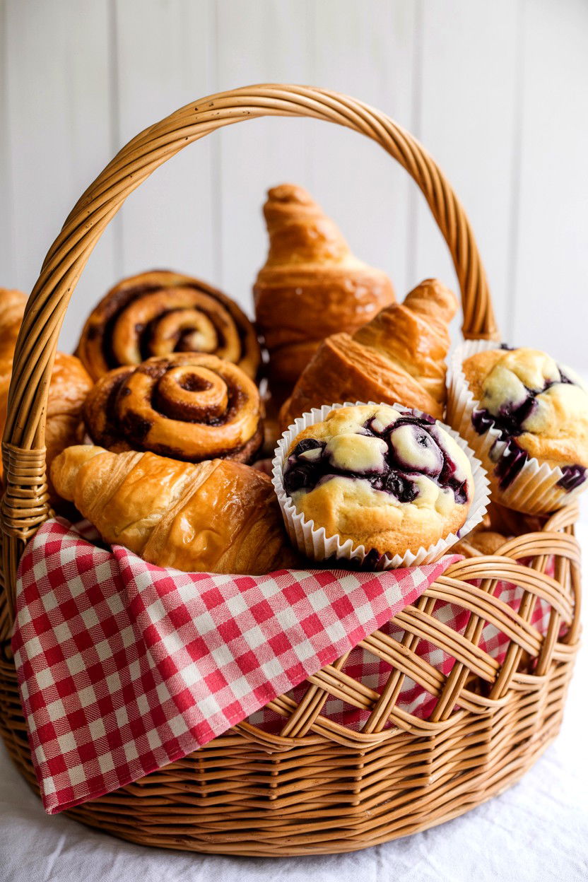 Homemade pastry basket - 25 Valentine's Day Morning Surprise Ideas