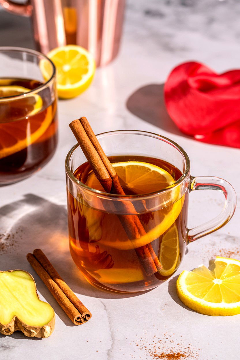 Honey Ginger Rum Toddy - 25 Valentine's Day Rum Cocktails