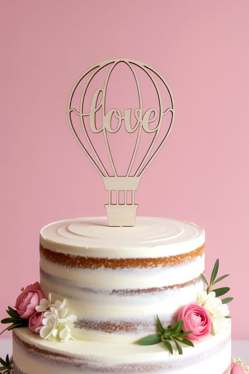 Hot Air Balloon Cake Topper - 25 Valentine's Day Hot Air Balloon Ideas