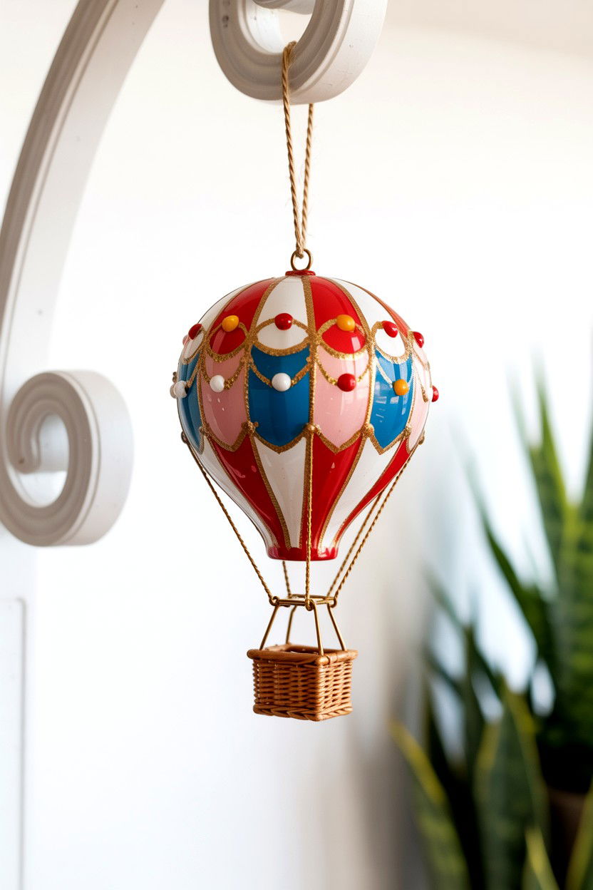 Hot Air Balloon Ornament - 25 Valentine's Day Hot Air Balloon Ideas
