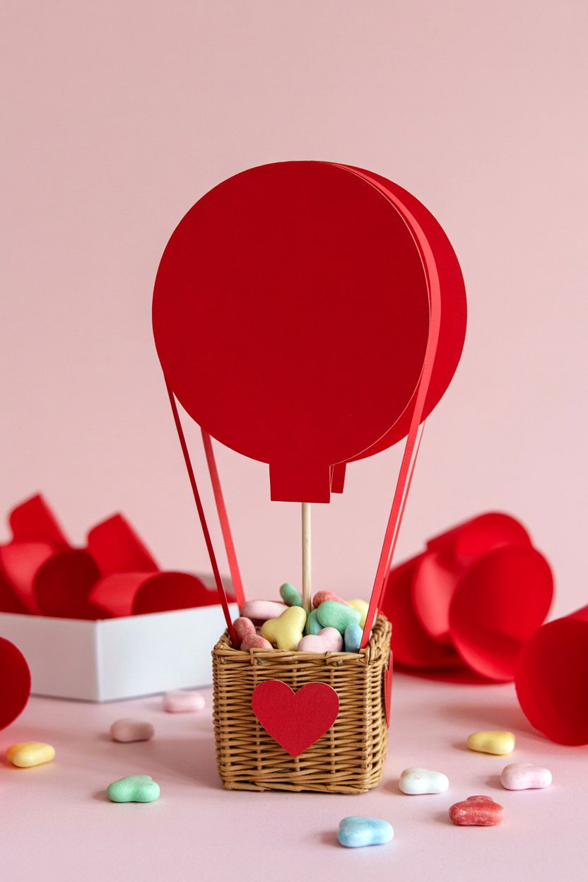 Hot Air Balloon Party Favor Box - 25 Valentine's Day Hot Air Balloon Ideas