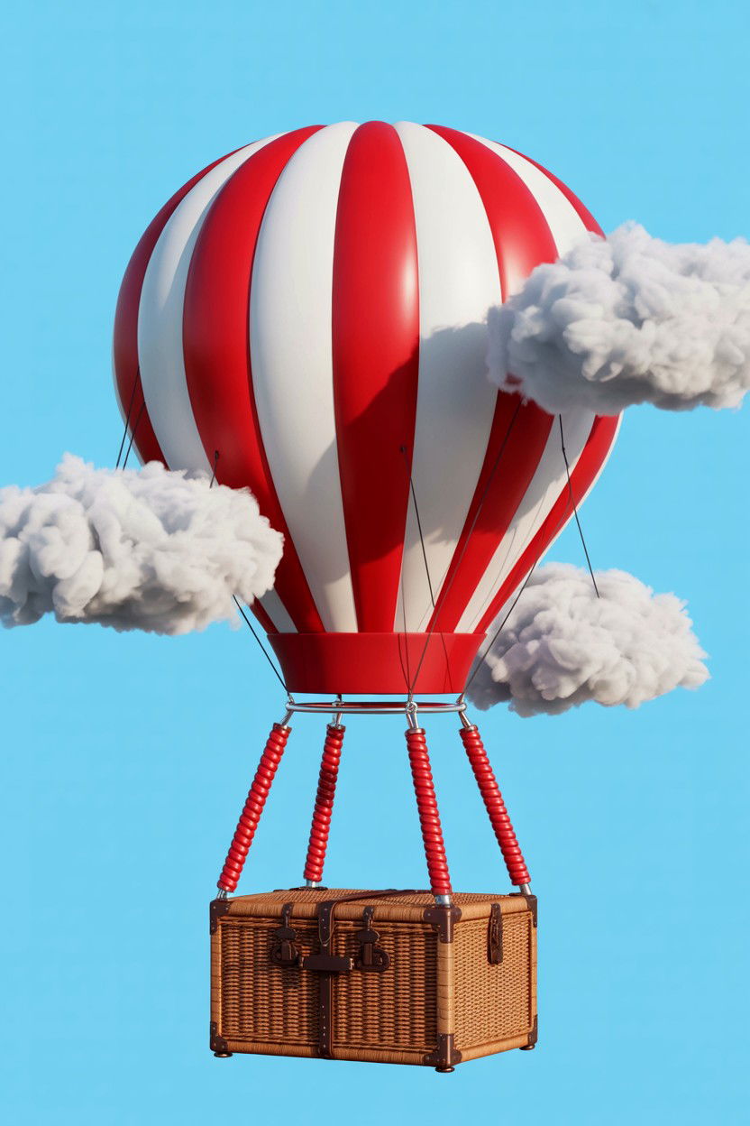 Hot Air Balloon Photo Booth Backdrop - 25 Valentine's Day Hot Air Balloon Ideas