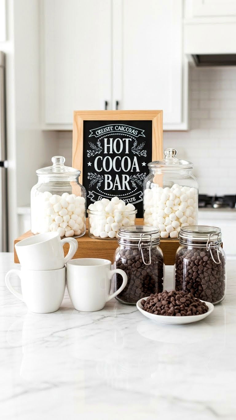 Hot Cocoa Bar - 25 valentine's day ideas