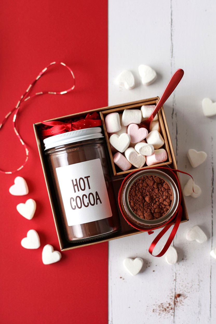 Hot Cocoa Box - 25 Valentine's Day Clear Box Ideas