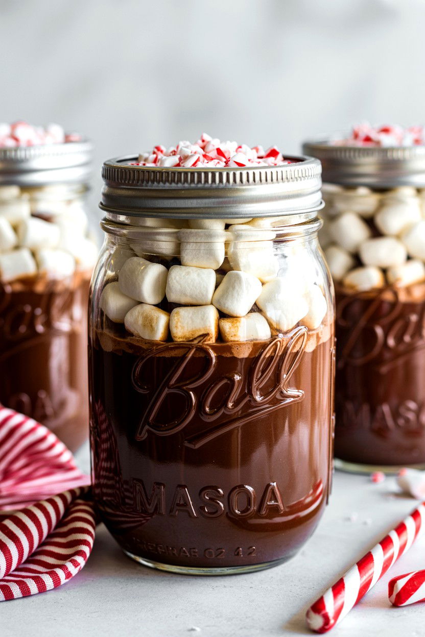 Hot Cocoa Mason Jar - 25 Valentine's Day Mason Jar Gift Ideas