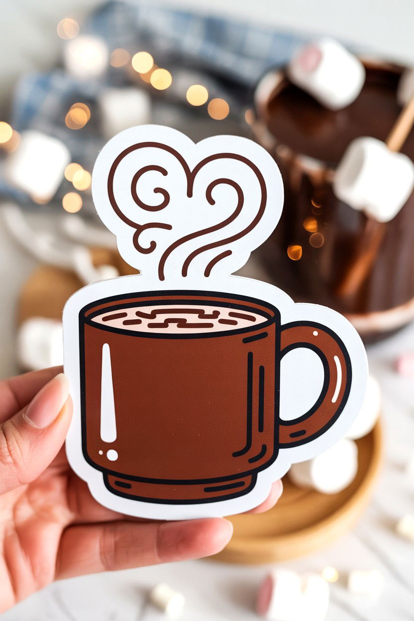 Hot Cocoa Mug - 25 Valentine's Day Sticker Ideas