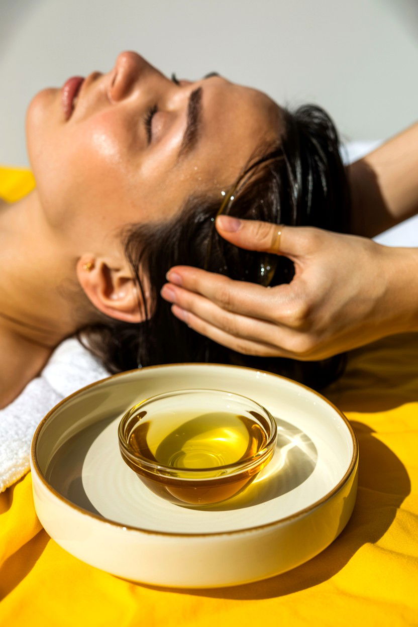 Hot oil scalp treatment - 25 Valentine's Day Spa Day Ideas