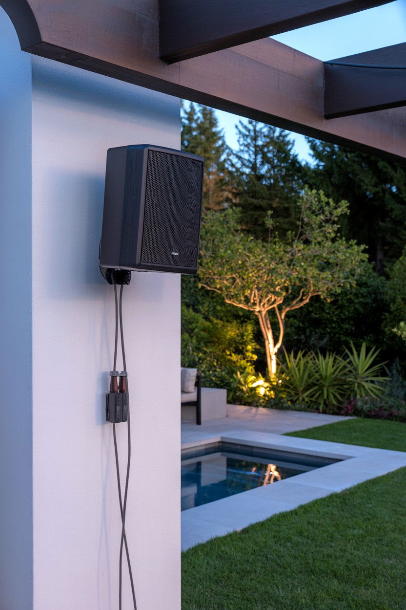 Hot tub sound system basics - 30 backyard hot tub ideas