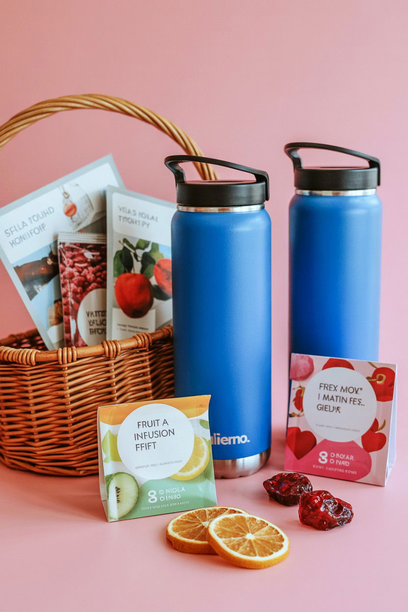Hydration and wellness gift set - 25 Valentine's Day Movie Night Gift Basket Ideas