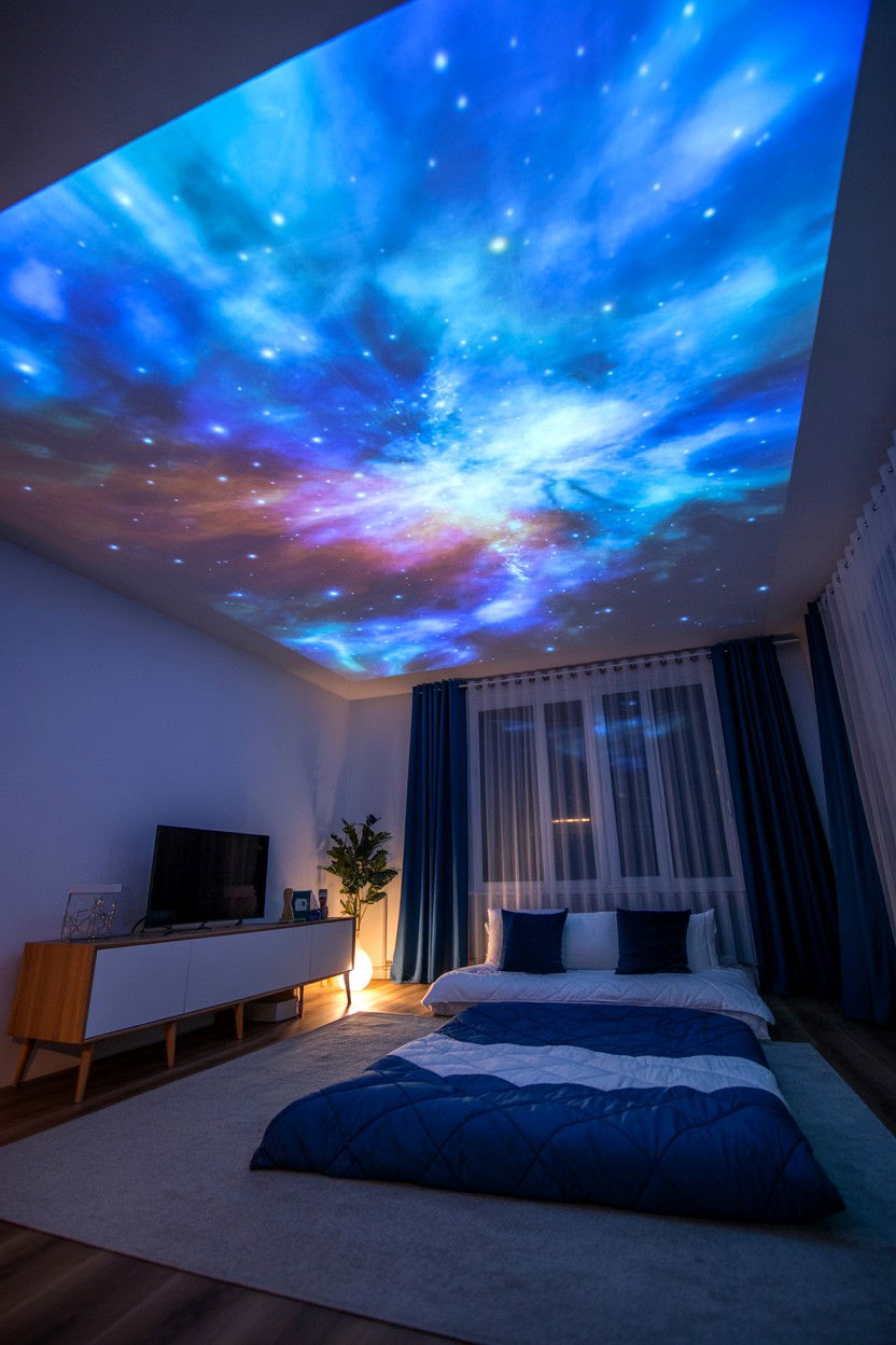 Indoor Stargazing Setup - 25 Valentine's Day Home Surprise Ideas